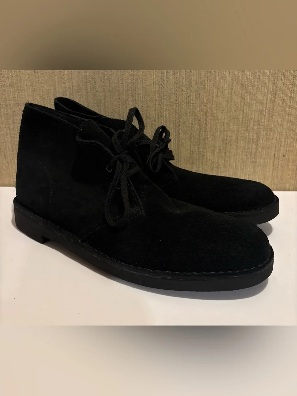 Clarks Men's Bushacre 2 Black Suede Chukka Desert Boots Men’s Sz 11 NEW